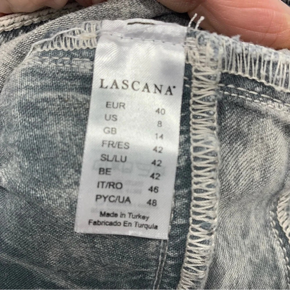 Lascana Jeans Woman 8  Stone Wash High Waist Pockets Stretch Straight Taper Ligh - Picture 10 of 14